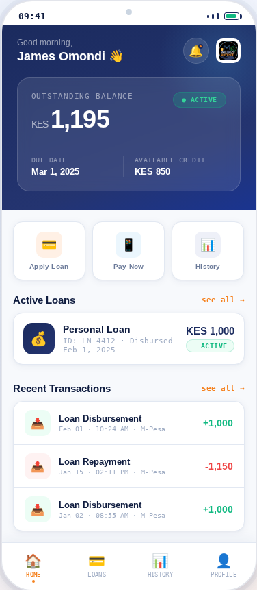 App — Dashboard Screen
